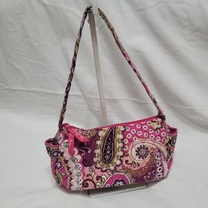 Vera Bradley Pink and Purple Paisley Shoulder Bag